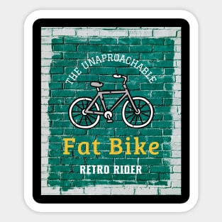 Fat Bike Retro Rider Sticker